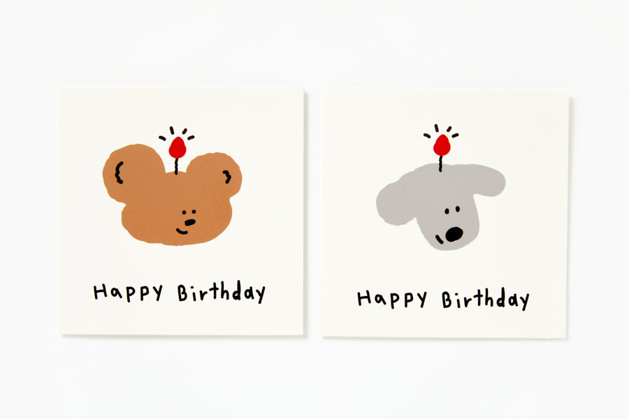 Card Set Happy Birthday Candle