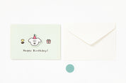 Simple Card Happy Birthday Bichon Green