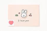 Simple Card I love you Rabbit