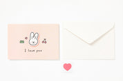 Simple Card I love you Rabbit