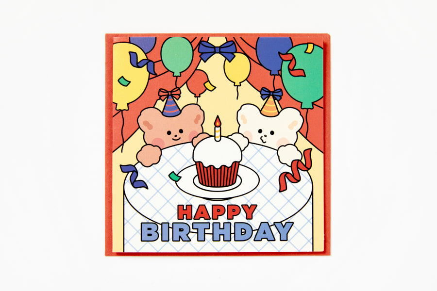 Card Happy Birthday Two Bears