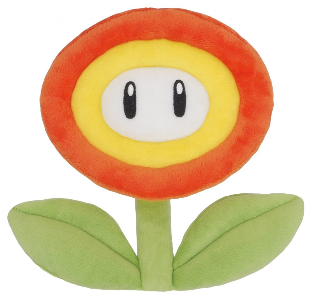 Super Mario Plush Fire Flower 7"