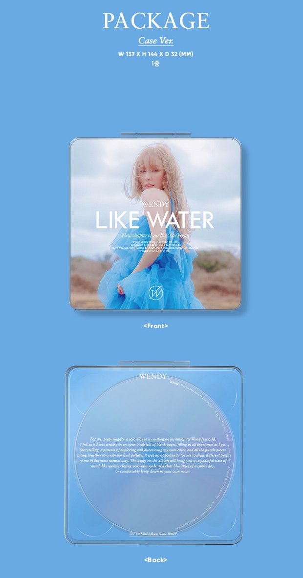 Wendy (Red Velvet) 1st Mini Album: Like Water [Jewel Case Ver Wendy (Red Velvet) 1st Mini Album: Like Water [Jewel Case Ver