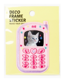 Deco Sticker Frame Cat Phone