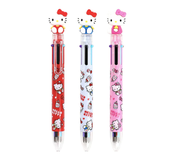 Hello Kitty Figure Ballpoint Pen 6 Color 0.7mm