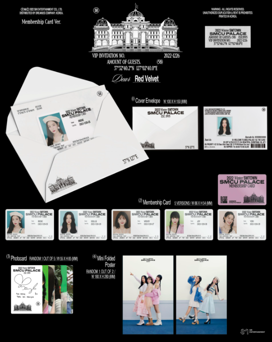 2022 WINTER SMTOWN : SMCU PALACE Membership Card Ver. Red Velvet