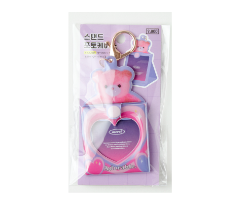 Stand Photo Case Pink Bear