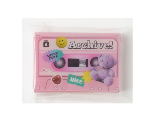 Photo Card Case 'Archive' Bear Pink