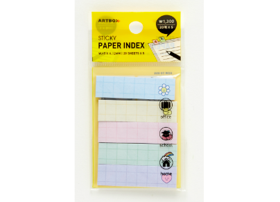 Sticky Memo Pad Index Grid Emoji