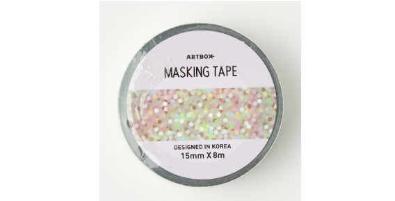 Masking Tape Silver Paillette 15mm