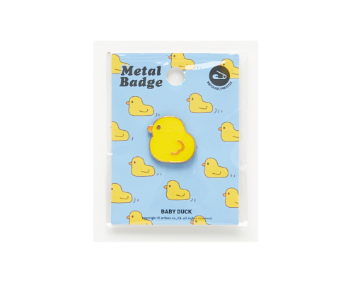 Metal Badge Yellow Duck