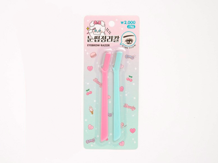 Eyebrow Razor Mint Pink 2PCS