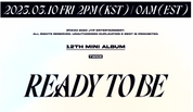 TWICE 12th Mini Album "READY TO BE" (Digipack Ver.)