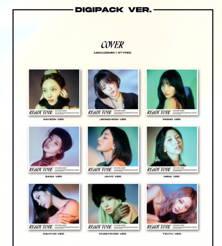 TWICE 12th Mini Album "READY TO BE" (Digipack Ver.)