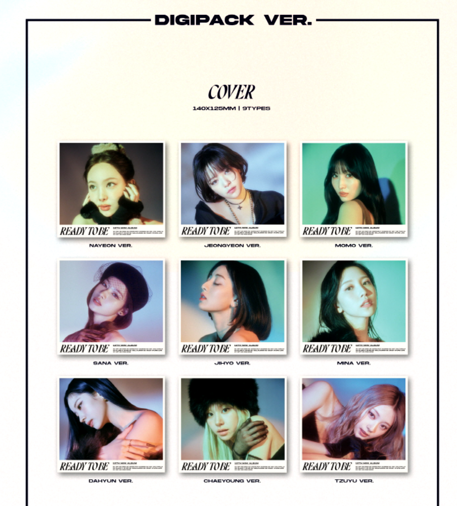 TWICE 12th Mini Album: Ready to Be [Digipack Ver.]