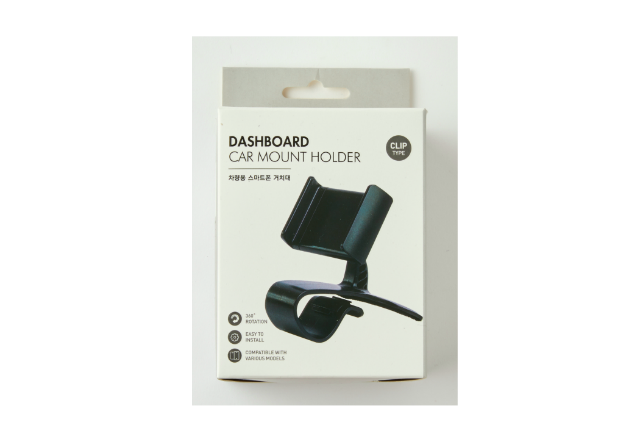 Car Dashboard Clip Phone Holder (Black)