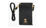 Neck Card Case Metal Badge Bear Black
