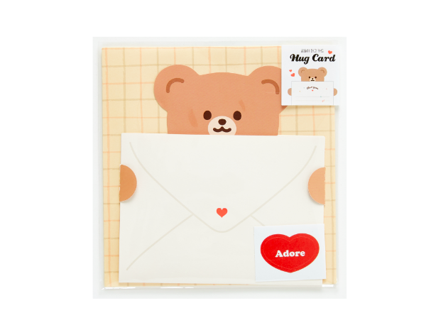 Card Hug Bear Yellow