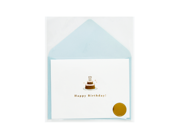 Simple Card Birthday Cake Blue