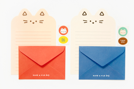 Letter Set Blue & Red Cat