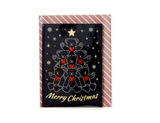Christmas Card Fabric Bear Christmas Tree