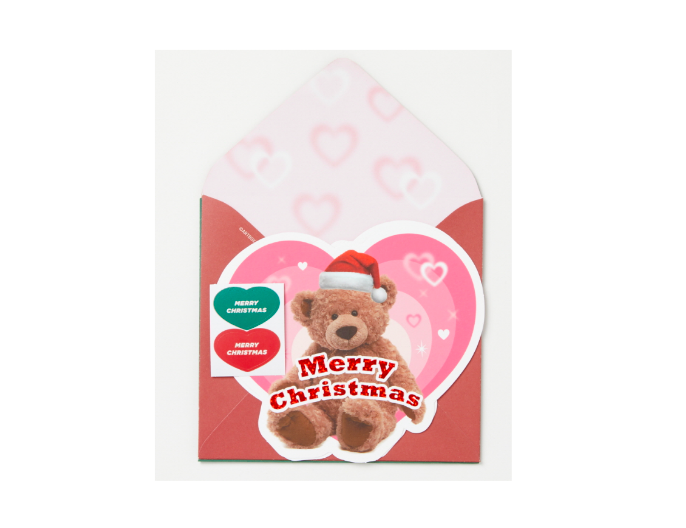 Christmas Card Teddy Bear