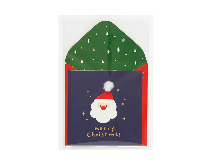 Christmas Card Simple Santa Face