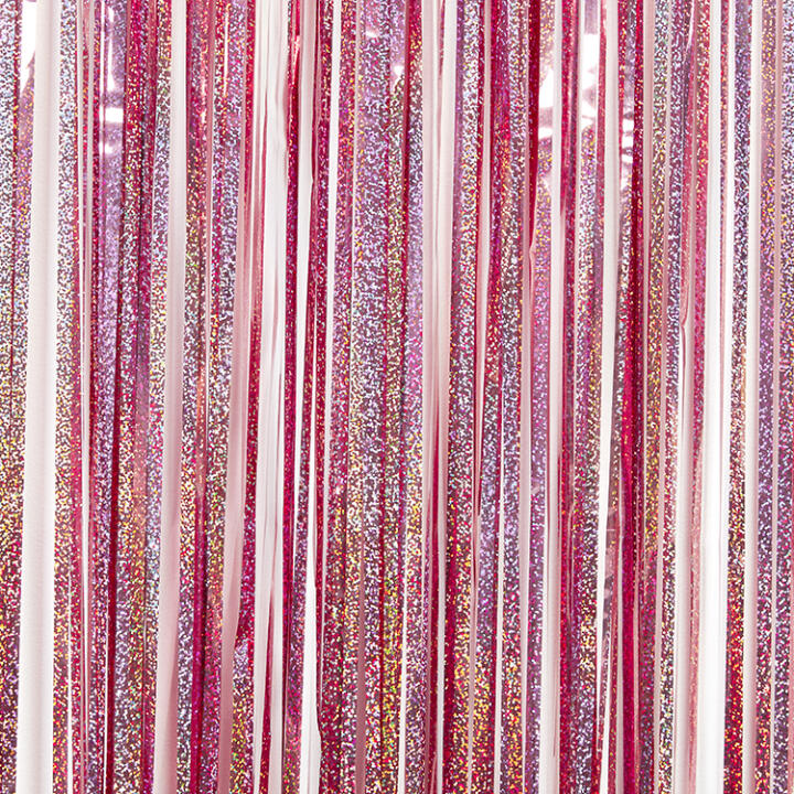 Pearl Party Curtain Pink