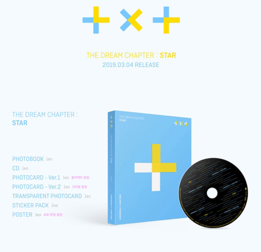 TOMORROW X TOGETHER (TXT) 1st Mini Album "The Dream Chapter: STAR"