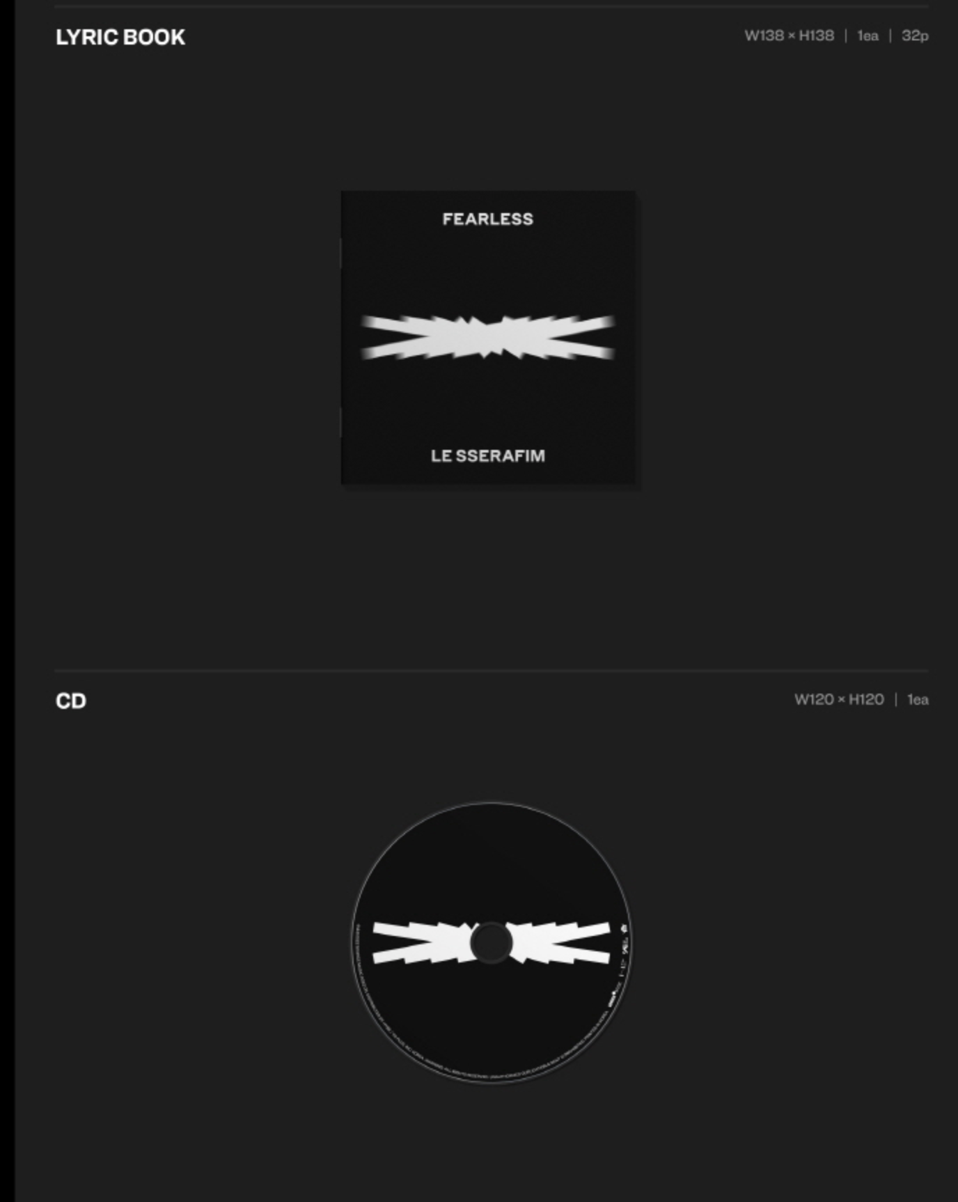 Le Sserafim 1st Mini Album "FEARLESS" (Monochrome Bouquet Ver.)