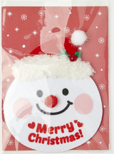 X-MAS CARD FELT SNOW MAN RED HAT
