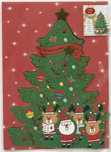 X-MAS CARD STANDING TREE SANTA CHORUS