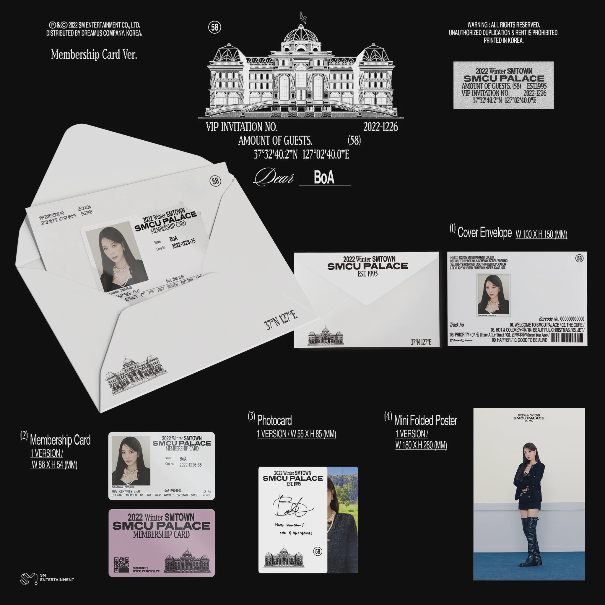 BoA 2022 WINTER SMTOWN : SMCU Palace (Membership Card Ver.)