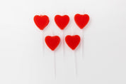 Party Candle Set Red Heart