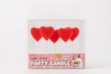 Party Candle Set Red Heart