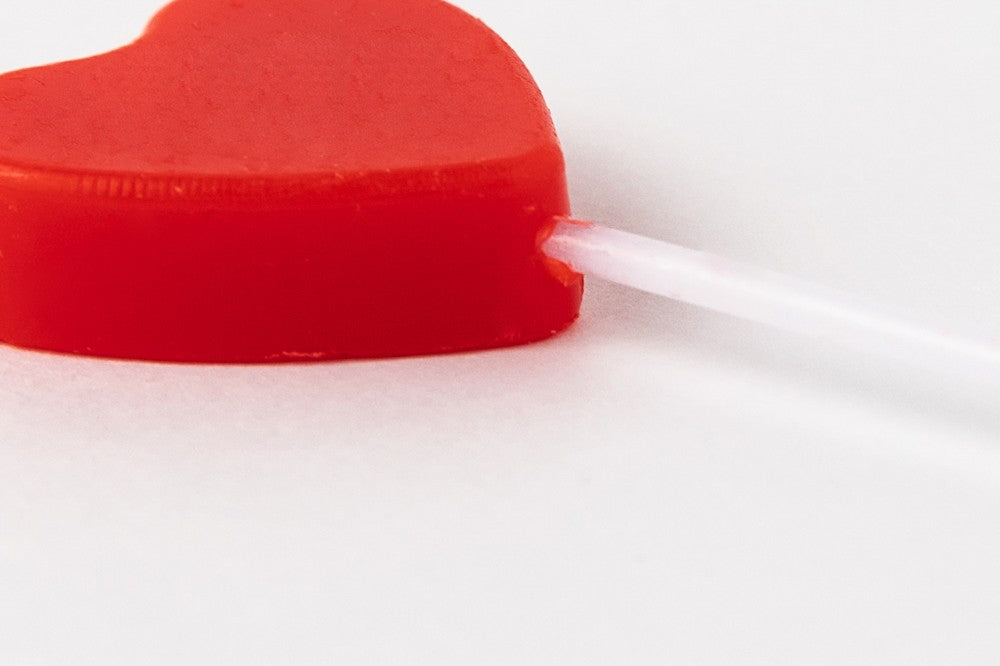 Party Candle Set Red Heart