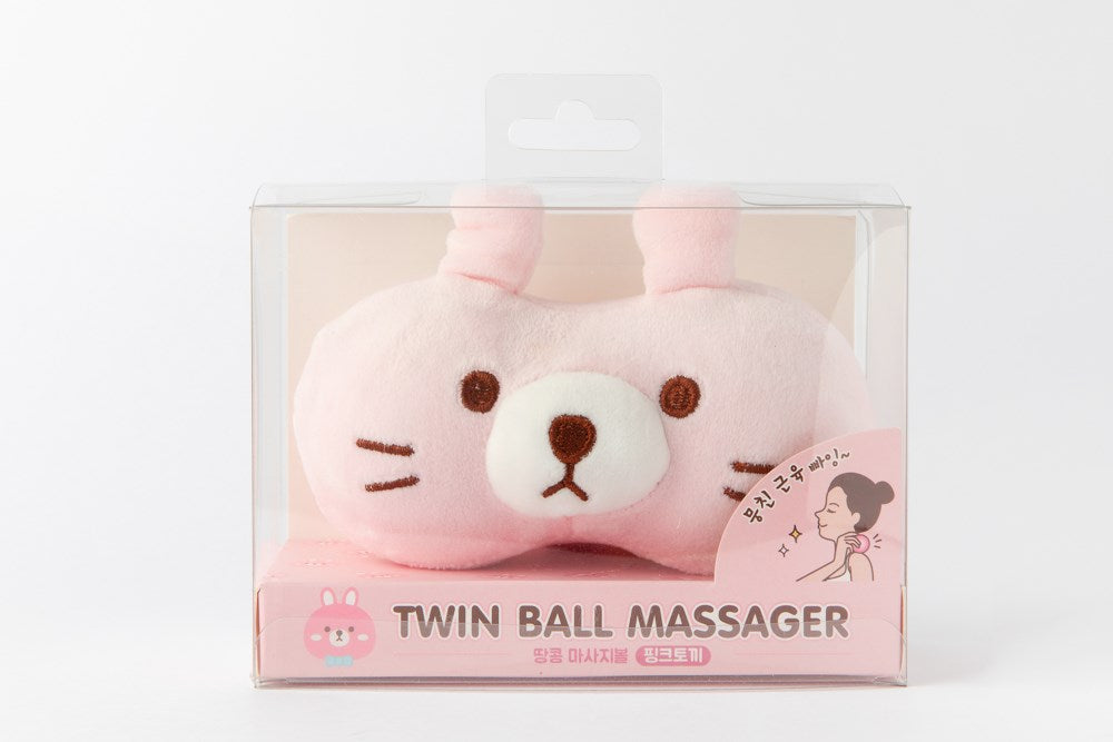 Pink Rabbit Fabric Peanut Massage Ball