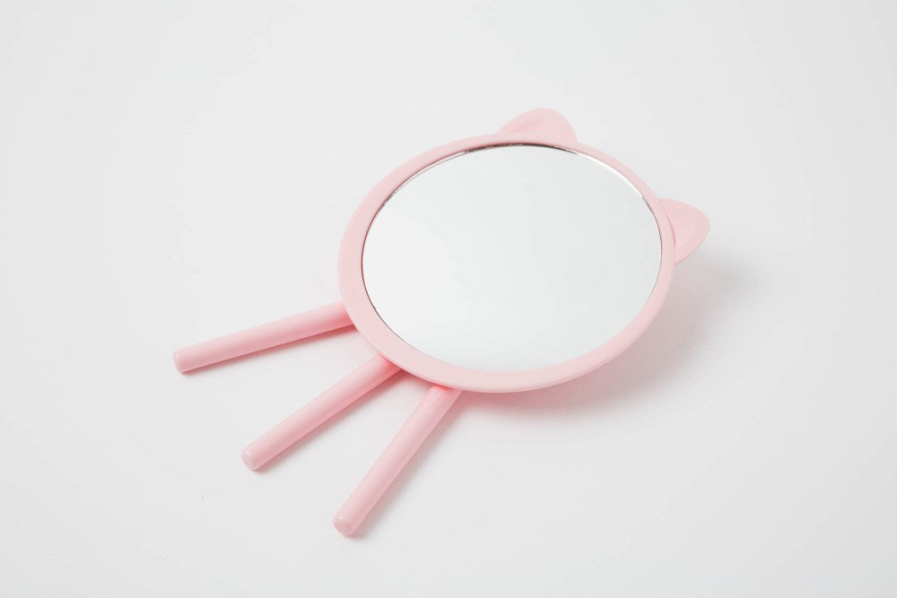 Desk Mirror Cat Pink