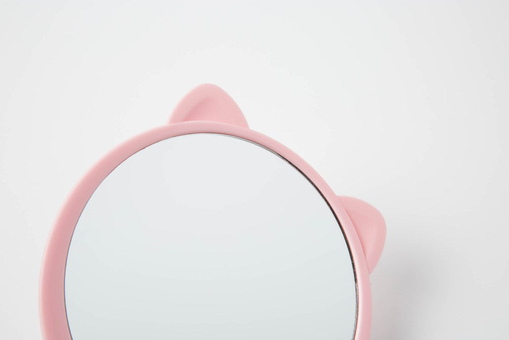 Desk Mirror Cat Pink
