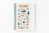 Spring Note White Grid Nature Bear