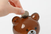 Piggy Bank Bear Brown